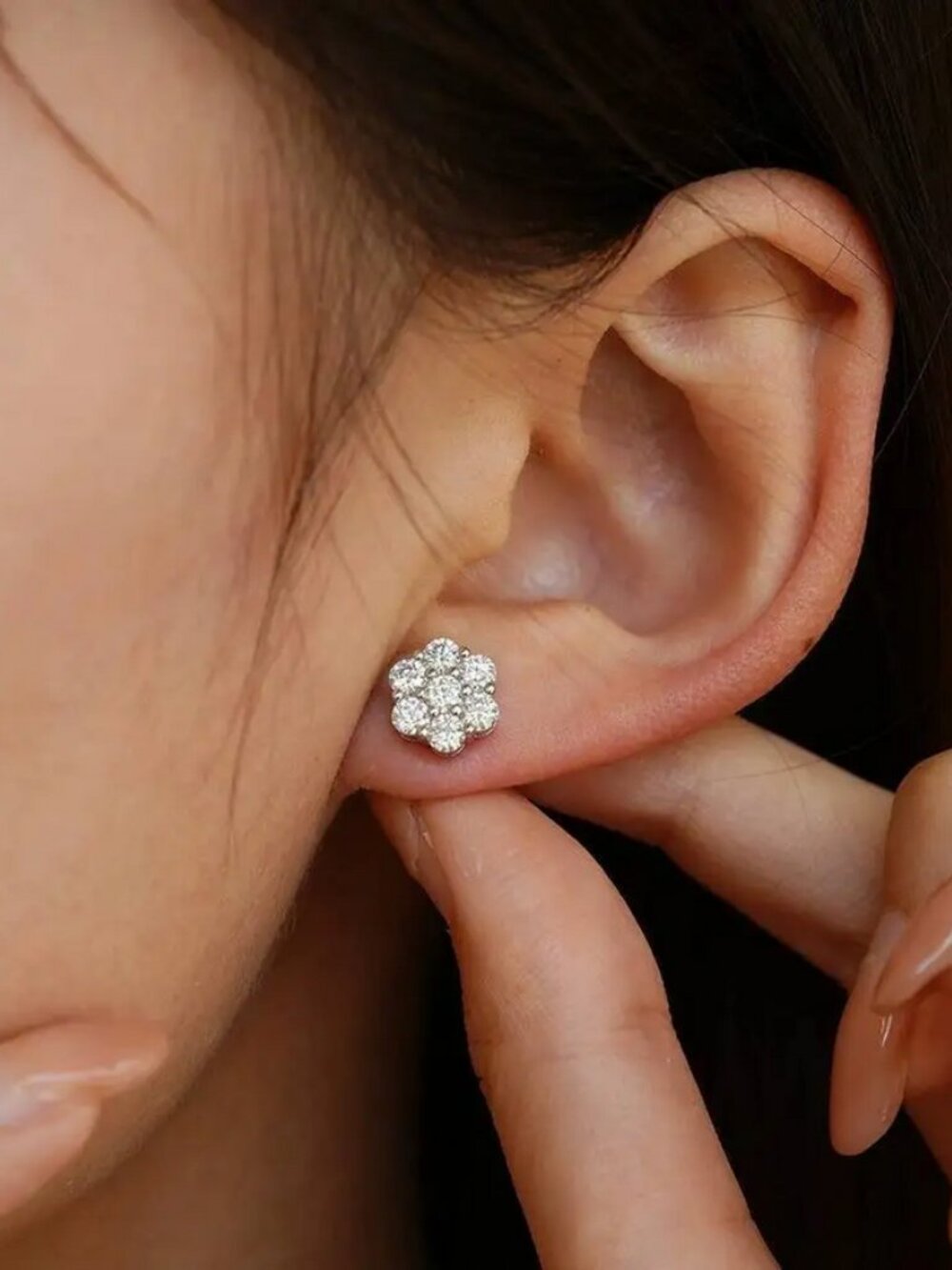 925 Sterling Silver Womens 2ct Diamond Stud Earrings Ladies Small Studs Jewelry - Picture 2 of 7